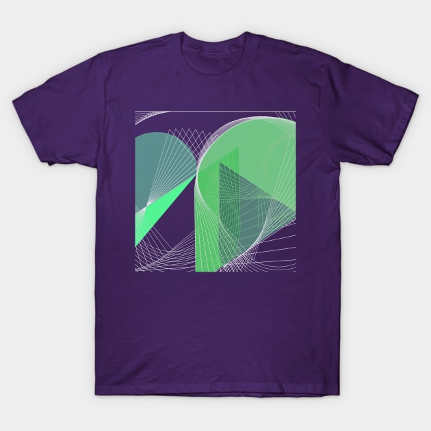 Geometric lineart minimal scandinavian green T-Shirt by carolsalazar